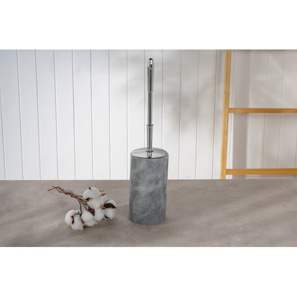 Toalettborste med ställ i grå marmor från Verona Toalettborste med ställ i grå marmor från Verona