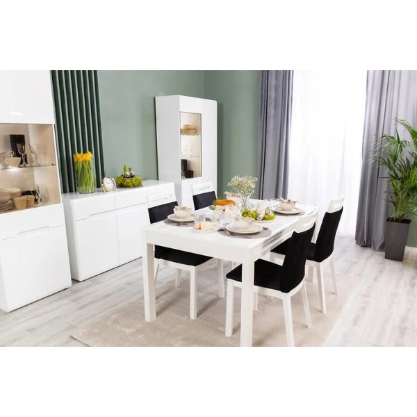Table  manger Azteca 150-200 x 90 cm - Blanc
