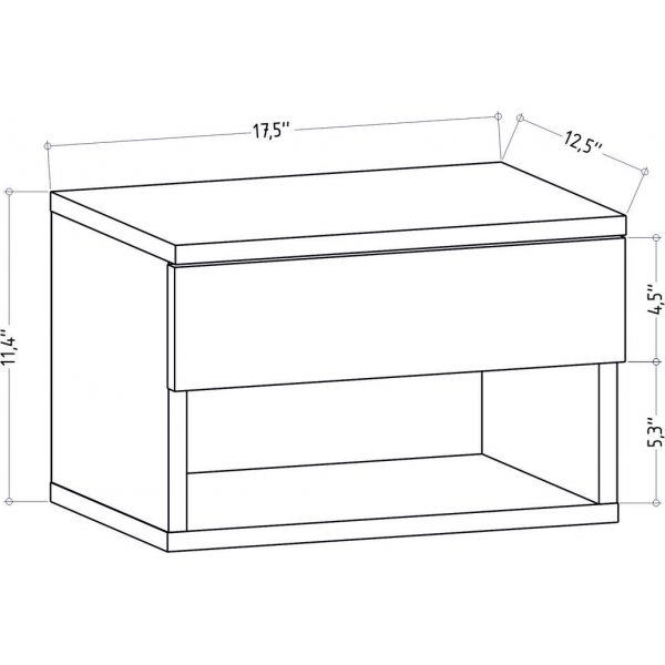 Jamot sängbord - Wenge Jamot sängbord - Wenge