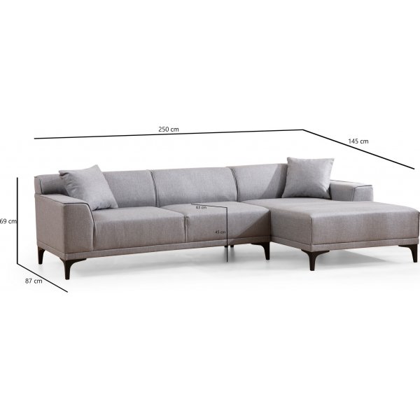 Petra divansoffa - Ljusgrå Petra divansoffa - Ljusgrå