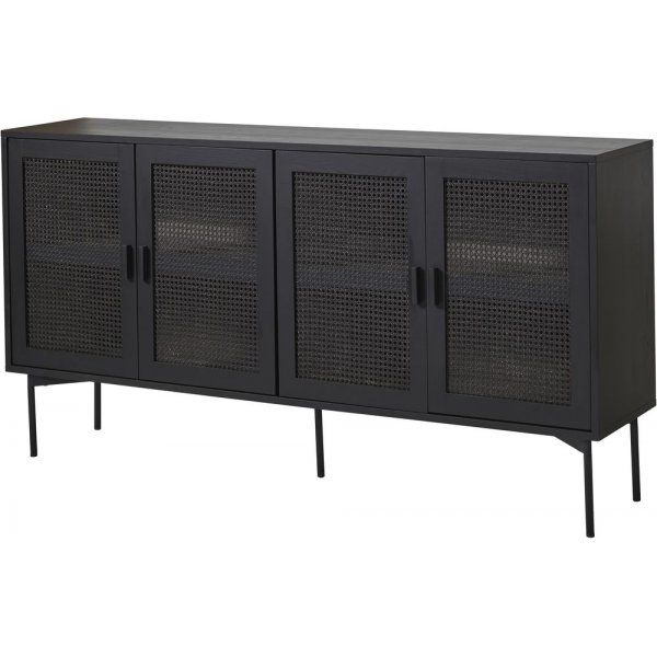 Raffels sideboard 4 drrar - svartbetsad ek / Rotting