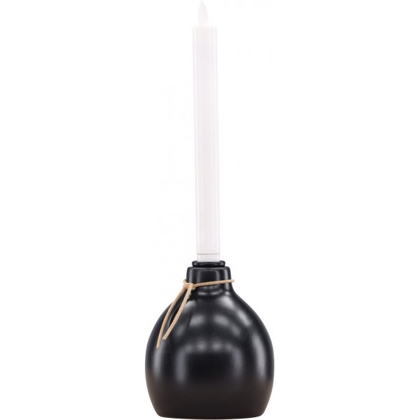 Bougeoir LED Ulricehamn 32 x 12 cm - Noir/Blanc