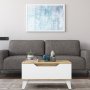 Abby soffbord 80x45 cm - Ek/vit