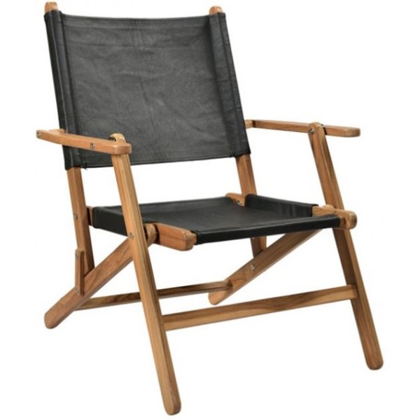 Porto regissr-stol - Svart / Teak