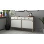 Rome dressoir met 2 schuifdeuren en 3 laden - Hickory/wit