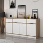 Elina dressoir - Wit/bruin