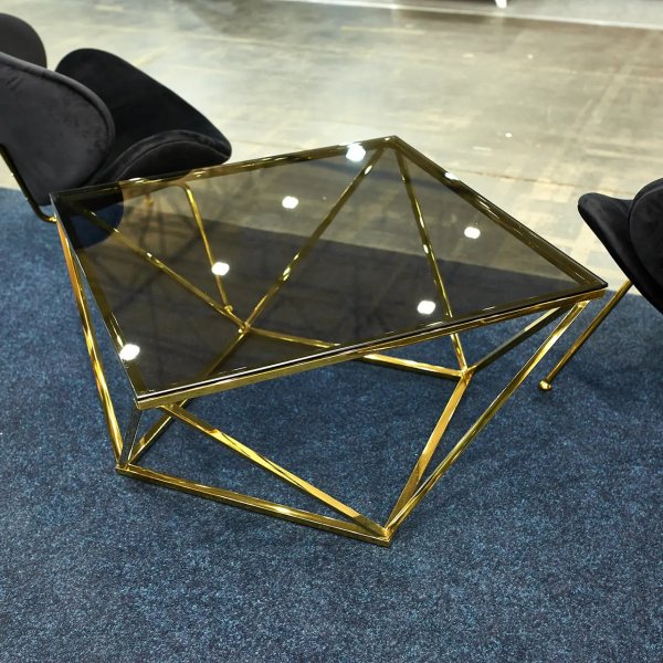 Table basse argentée 80 x 80 cm - Or Table basse argentée 80 x 80 cm - Or