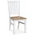 Groupe de repas Gs : Table 180 cm incluant 6 chaises Fr - Blanc/Chne