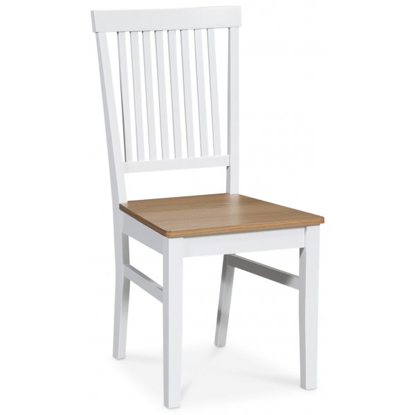 Groupe de repas Gs : Table 180 cm incluant 6 chaises Fr - Blanc/Chne