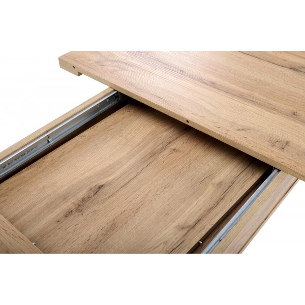 Table à manger Brandon 160-200 x 90 cm - Chêne Wotan/noir Table à manger Brandon 160-200 x 90 cm - Chêne Wotan/noir