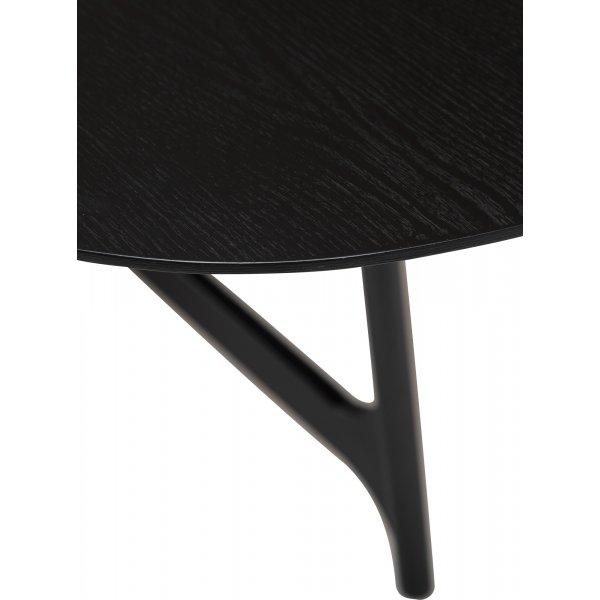Table à manger Ooid 220 x 110 cm - Placage frêne teinté noir/noir Table à manger Ooid 220 x 110 cm - Placage frêne teinté noir/noir