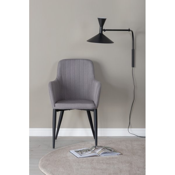 Fauteuil Paolo - Gris/noir Fauteuil Paolo - Gris/noir