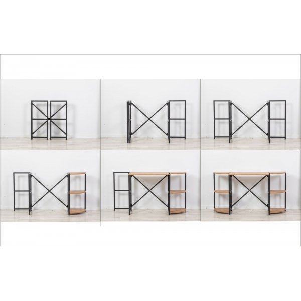 Mayra skrivbord 138 x 34 cm - Furu/svart