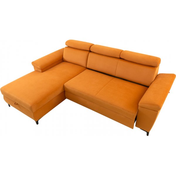 Santi slaapbank links - Oranje Santi slaapbank links - Oranje