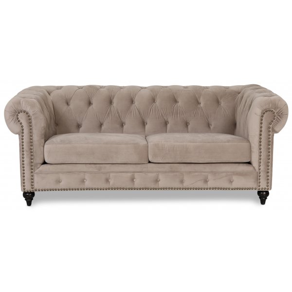 Chesterfield Montgomery 2-sits soffa - Beige sammet