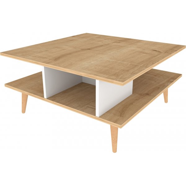 Table basse Akya 89 x 89 cm - Chne/blanc