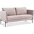 Kingsley 2,5-sits soffa i rosa sammet + Mbeltassar