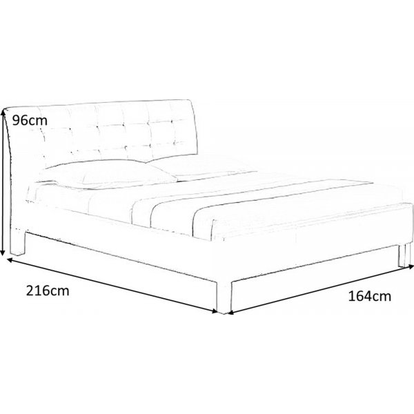 Klara bedframe 160x200 - Zwart ecoleer