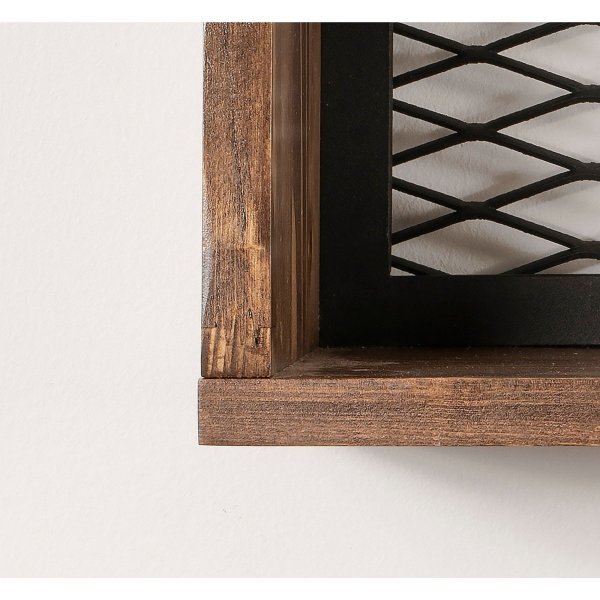 Buster wandplank - Walnoot/zwart