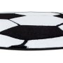 Barnmatta Brigid fotboll - Svart/vit - Rund 120 cm