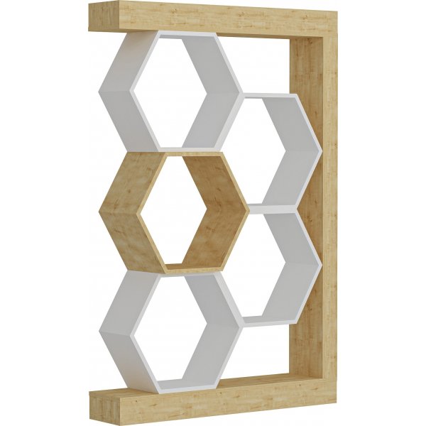 Artemis bokhylla - Ek/vit