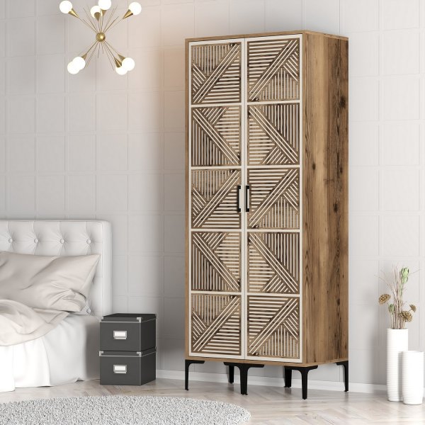 Armoire Kumsal 5 Noyer/crème Armoire Kumsal 5 Noyer/crème