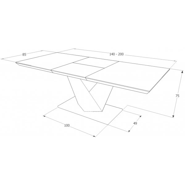 Table à manger extensible Taylor 85x140-200 cm - Chêne Sonoma/blanc Table à manger extensible Taylor 85x140-200 cm - Chêne Sonoma/blanc