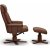 Fauteuil pivotant Berlin - Cuir marron