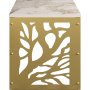 Tonga sidobord 44,5 x 44,5 cm - Guld/vit
