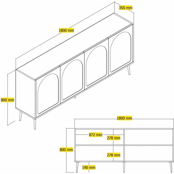 Buffet Lyon - Crème/or Buffet Lyon - Crème/or