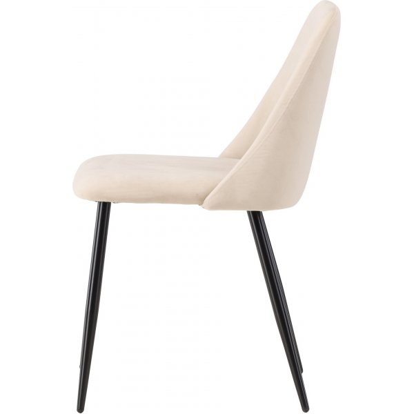 Night matstol - Beige sammet/svart Night matstol - Beige sammet/svart