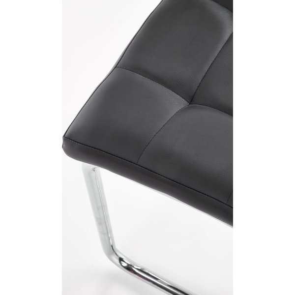 Chaise Ellinor - Noir (PU) / chrome Chaise Ellinor - Noir (PU) / chrome