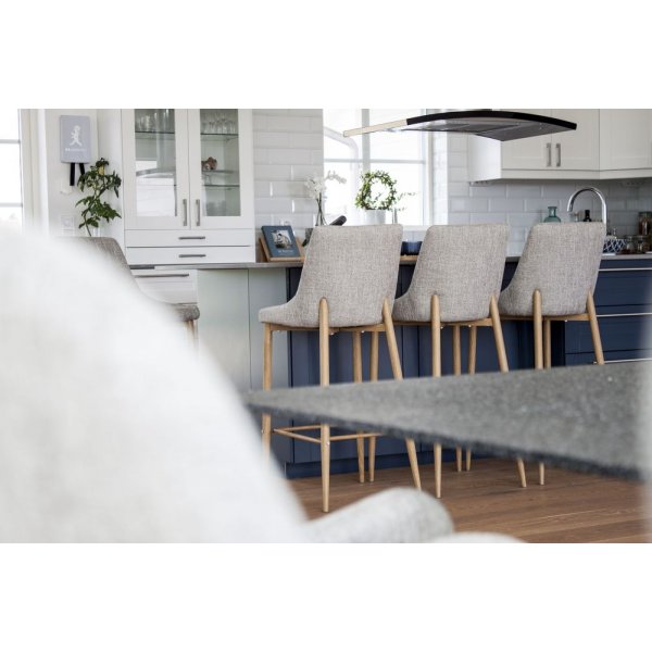 Tabouret de bar Argon - Imitation/gris beige
