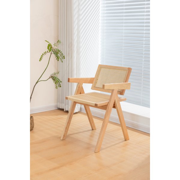 Anna karmstol - Natur med rotting i sits & rygg Anna karmstol - Natur med rotting i sits & rygg