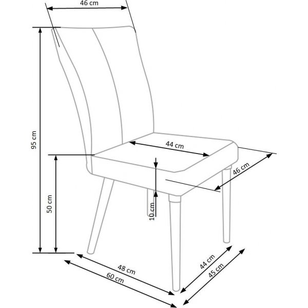 Shad matstol - Mörkgrå / Ljust trä Shad matstol - Mörkgrå / Ljust trä