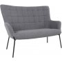 Glasgow 2-sits soffa - Gr/svart