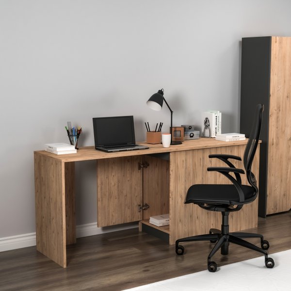 Bureau Akser 180 x 47 cm - Pin/anthracite