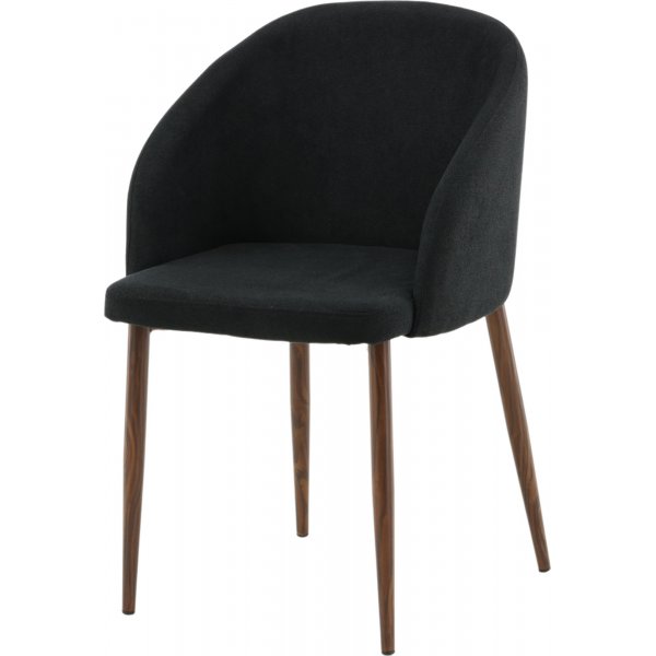 Chaise de salle à manger Ferdinand - Tissu noir Chaise de salle à manger Ferdinand - Tissu noir