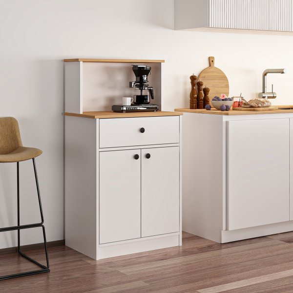 Meuble Cucina 64 x 45 x 129 cm - Blanc/pin Meuble Cucina 64 x 45 x 129 cm - Blanc/pin
