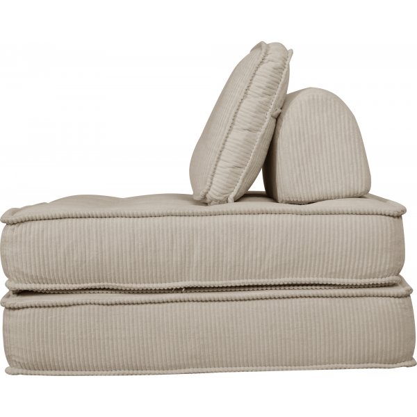 Bäddfåtölj i beige manchester Bäddfåtölj i beige manchester