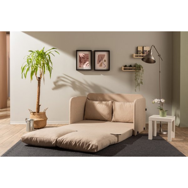 Saga 2-sits bäddsoffa - Beige Saga 2-sits bäddsoffa - Beige