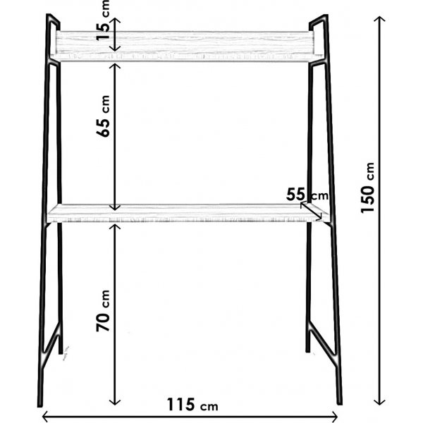 Bureau Samara 115x55 cm - Noyer