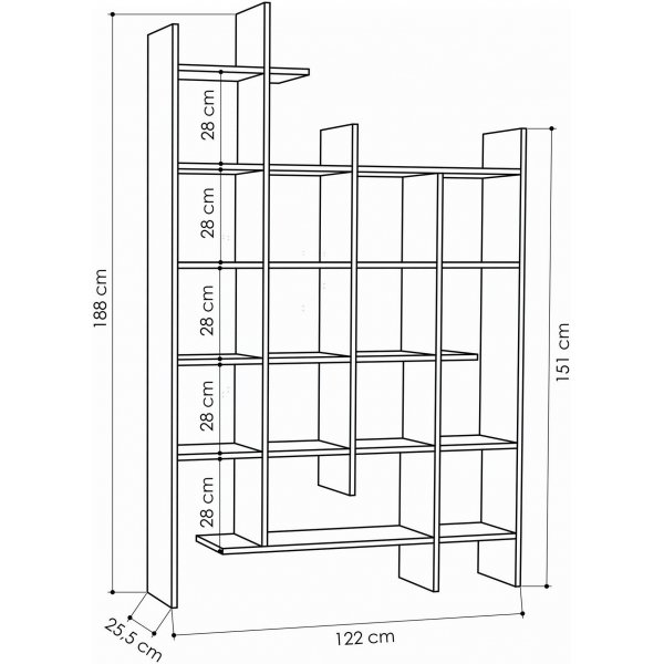 Manco bokhylla - Sandsten Manco bokhylla - Sandsten