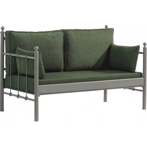 Canap d'extrieur 2 places Lalas - Marron/vert + Dtachant pour meubles