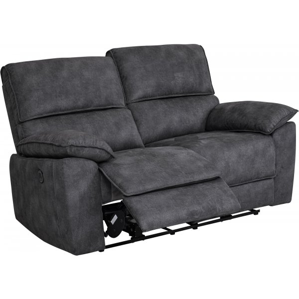 Soffa 2-sits elektrisk ställbar recliner - Grå + Textilrengöring för möbler Soffa 2-sits elektrisk ställbar recliner - Grå + Textilrengöring för möbler