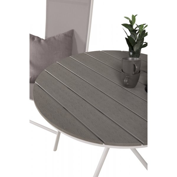 Parma utematgrupp med 2 st Break stolar - Grå/Vit Parma utematgrupp med 2 st Break stolar - Grå/Vit