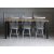 Dalsland matgrupp: Matbord i svart / ek med 6 st gr pinnstolar
