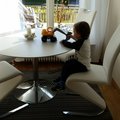 Kundbild Ibiza matbord ø110 cm - Vit/krom: Nöjd lätt att sköta snygg.