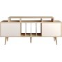 Banc mdia Char - Chne saphir/blanc