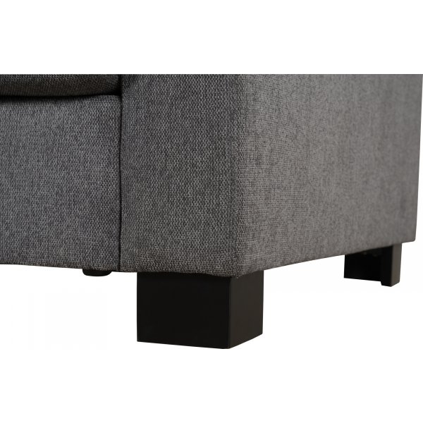 Canap d\\\'angle Salem en tissu gris fonc